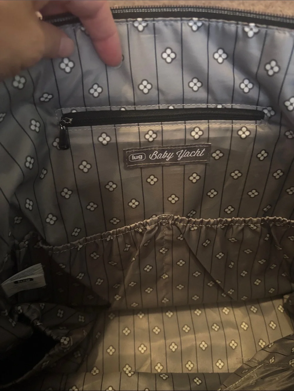 Lug Baby Yacht Diaper Bag Gray Shoulder Strap